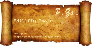 Pálffy Zsolt névjegykártya