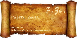 Pálffy Zsolt névjegykártya